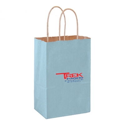 Matte Color Twisted Paper Handle Shopper