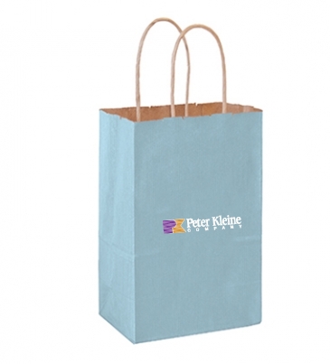 Matte Color Twisted Paper Handle Shopper
