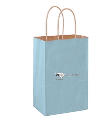 Matte Color Twisted Paper Handle Shopper