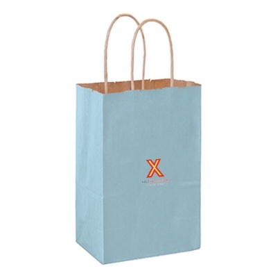 Matte Color Twisted Paper Handle Shopper