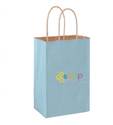 Matte Color Twisted Paper Handle Shopper
