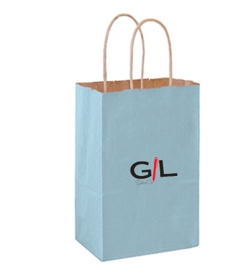 Matte Color Twisted Paper Handle Shopper