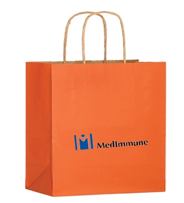 Matte Color Twisted Paper Handle Shopper