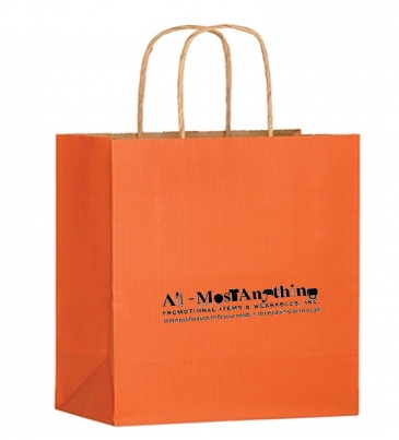 Matte Color Twisted Paper Handle Shopper