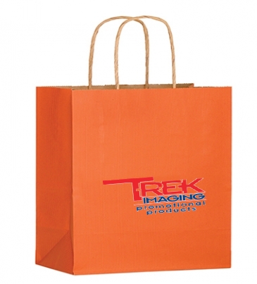 Matte Color Twisted Paper Handle Shopper