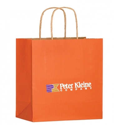 Matte Color Twisted Paper Handle Shopper