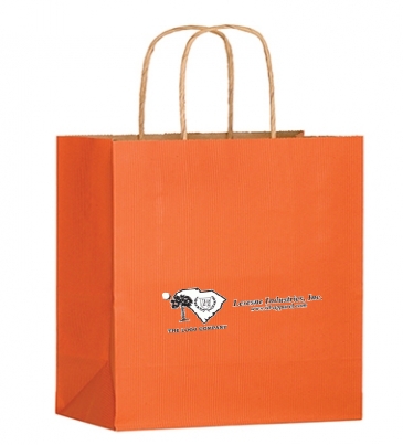 Matte Color Twisted Paper Handle Shopper