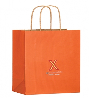 Matte Color Twisted Paper Handle Shopper