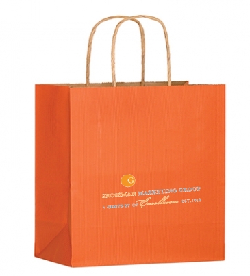 Matte Color Twisted Paper Handle Shopper