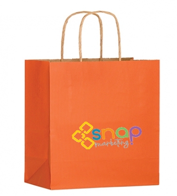 Matte Color Twisted Paper Handle Shopper