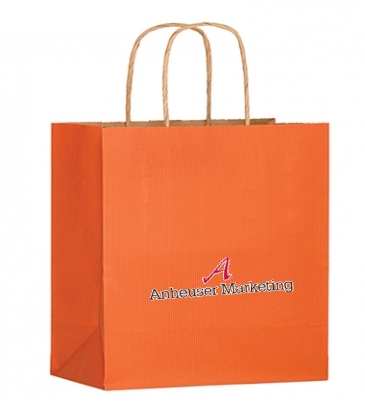 Matte Color Twisted Paper Handle Shopper