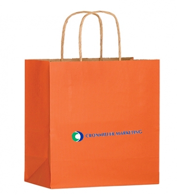 Matte Color Twisted Paper Handle Shopper