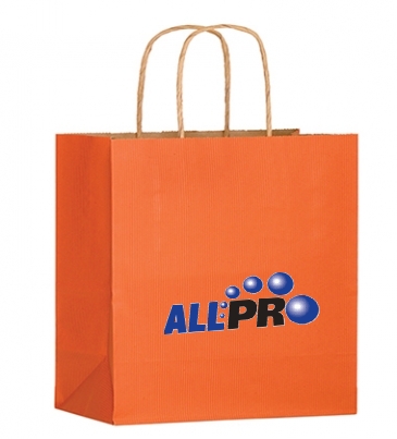 Matte Color Twisted Paper Handle Shopper