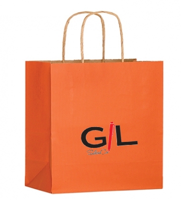 Matte Color Twisted Paper Handle Shopper