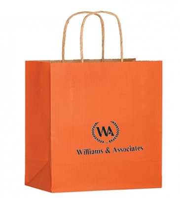 Matte Color Twisted Paper Handle Shopper