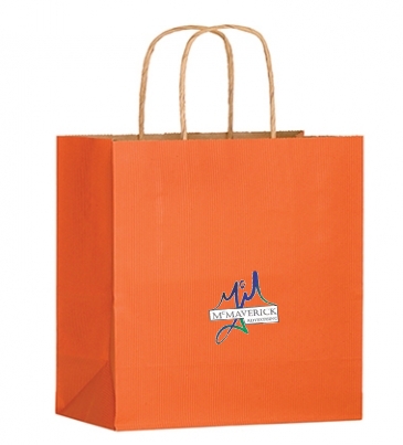 Matte Color Twisted Paper Handle Shopper