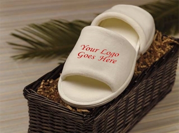 Open Toe Velour Slippers