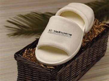 Open Toe Velour Slippers