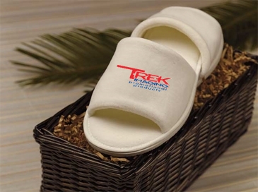 Open Toe Velour Slippers