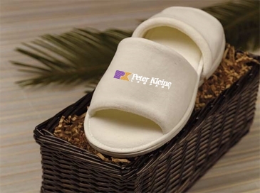 Open Toe Velour Slippers