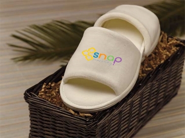 Open Toe Velour Slippers