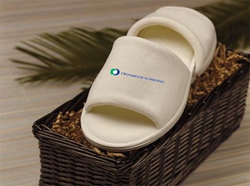 Open Toe Velour Slippers