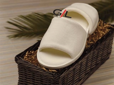 Open Toe Velour Slippers