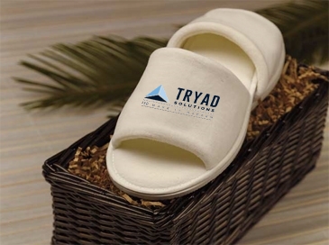 Open Toe Velour Slippers