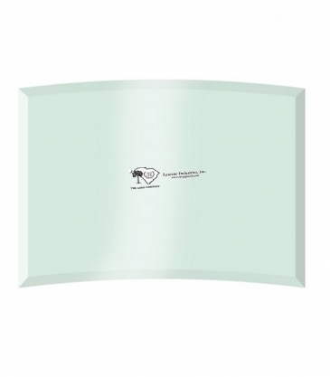 10" Jade Crystal Crescent Award (10"x7")