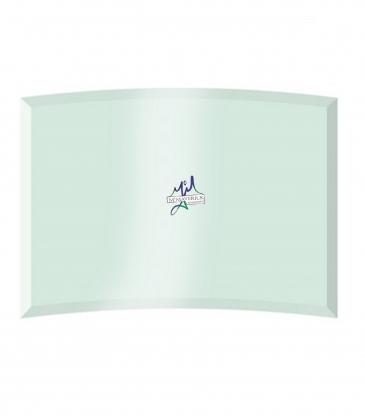 10" Jade Crystal Crescent Award (10"x7")