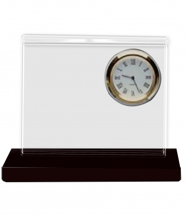 Crystal Clear Crystal Desk Clocks with Base