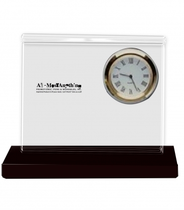 Crystal Clear Crystal Desk Clocks with Base