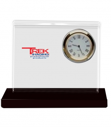 Crystal Clear Crystal Desk Clocks with Base