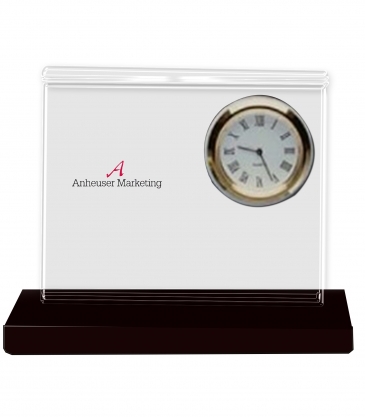 Crystal Clear Crystal Desk Clocks with Base