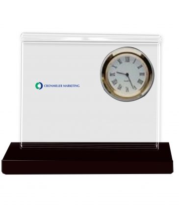 Crystal Clear Crystal Desk Clocks with Base