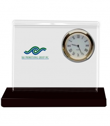 Crystal Clear Crystal Desk Clocks with Base