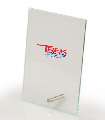 Glass Plaque with Brass Pin (5"x7")