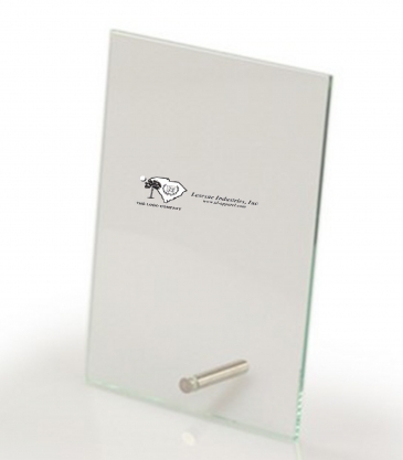 Glass Plaque with Brass Pin (5"x7")
