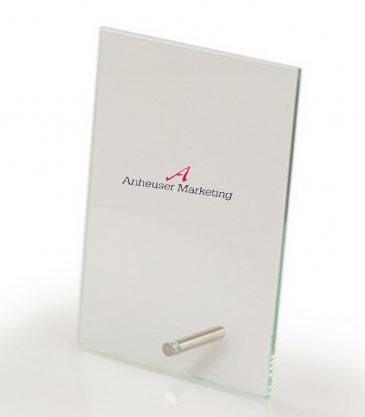 Glass Plaque with Brass Pin (5"x7")