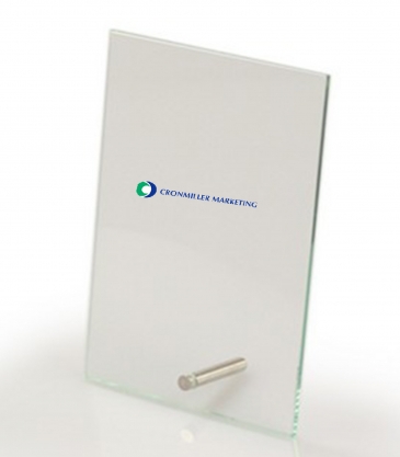 Glass Plaque with Brass Pin (5"x7")