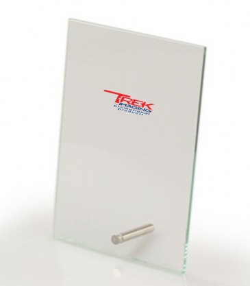 Glass Plaque with Brass Pin (4"x6")