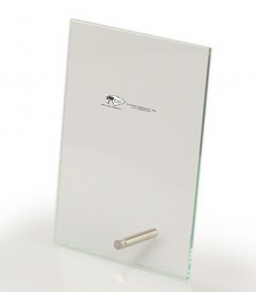 Glass Plaque with Brass Pin (4"x6")