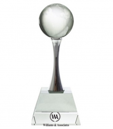 8" Optimaxx Globe on Curved Column