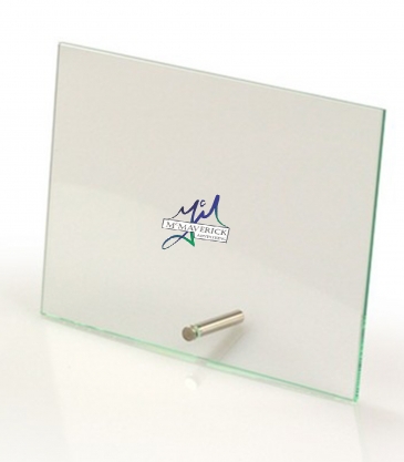 Horizontal Rectangular Award with Pin (8"x6")