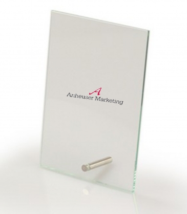 Vertical Rectangular Award with Pin (6"x8")