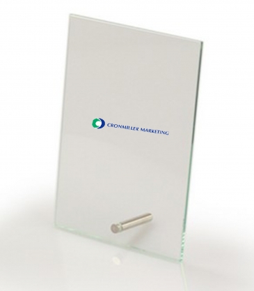 Vertical Rectangular Award with Pin (6"x8")