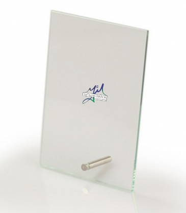 Vertical Rectangular Award with Pin (6"x8")