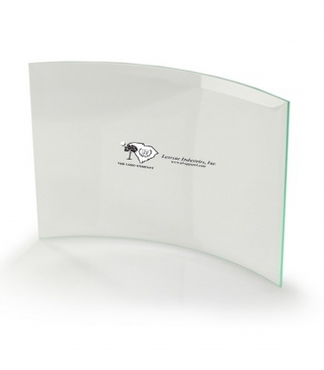 Curved Award Sublimated on Black Mirror Base (6"x4")