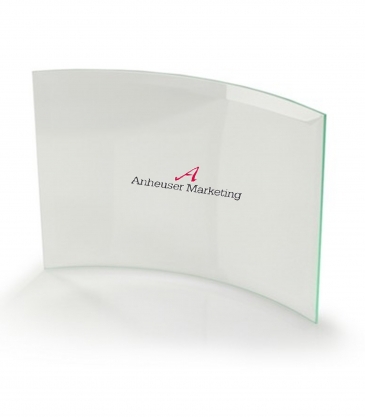Curved Award Sublimated on Black Mirror Base (6"x4")