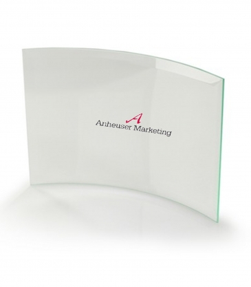 Curved Award Sublimated on Black Mirror Base (10"x7")